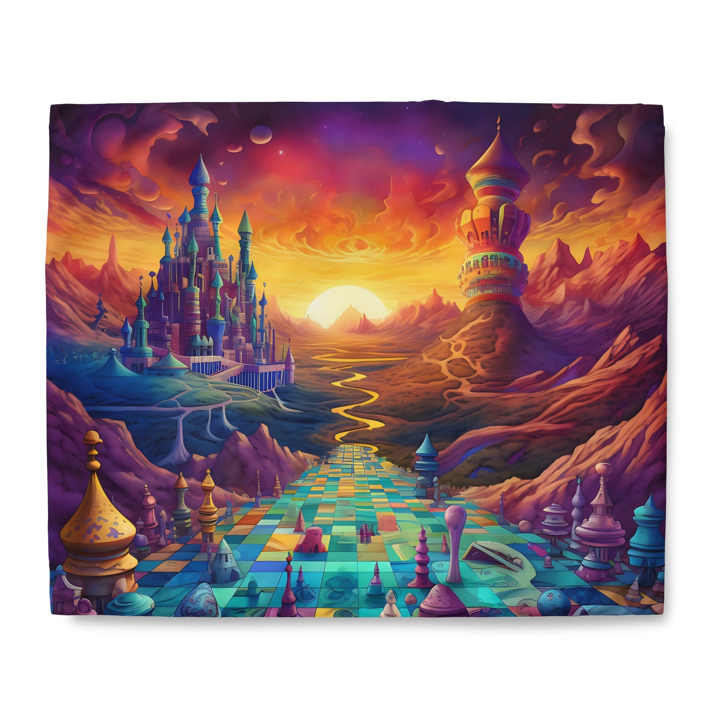 Duvet Cover - Psychedelic Chess