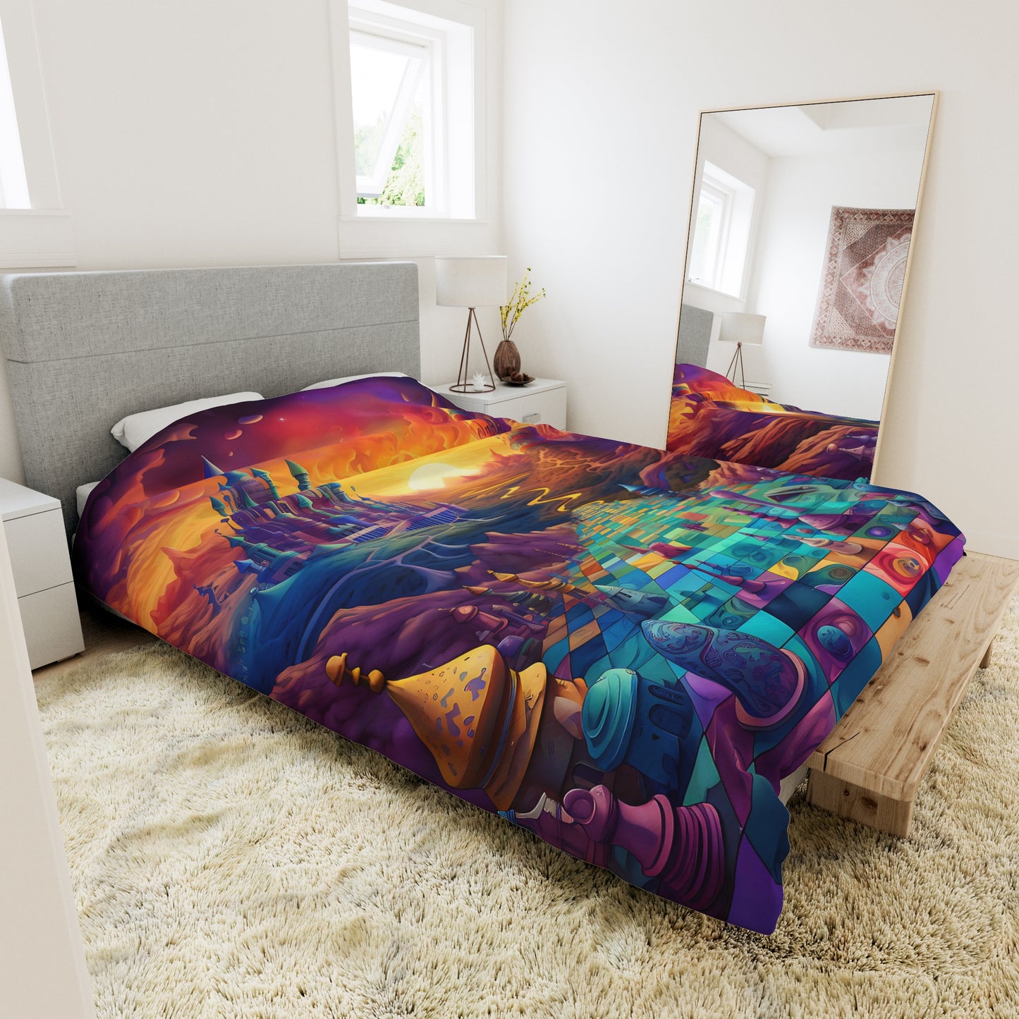 Duvet Cover - Psychedelic Chess