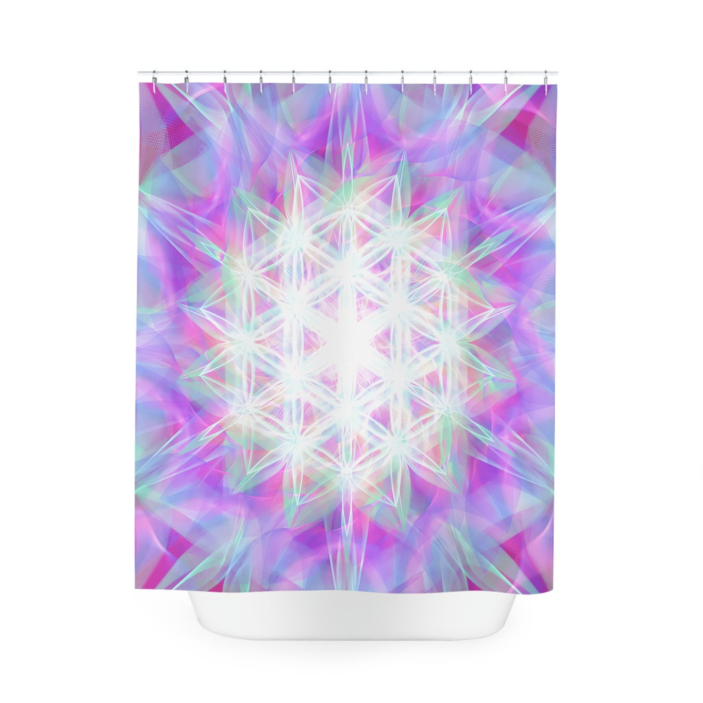 Polyester Shower Curtain - Pink Seeds
