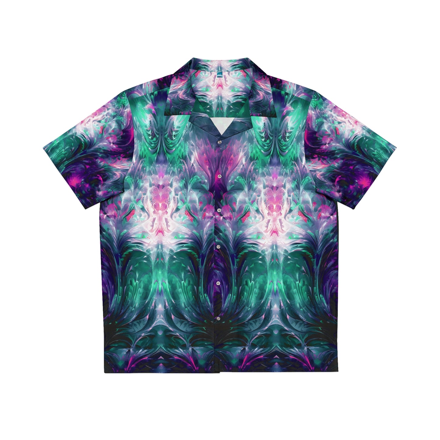 Men's Hawaiian Shirt (AOP) - Kaleidoscope Purple Green