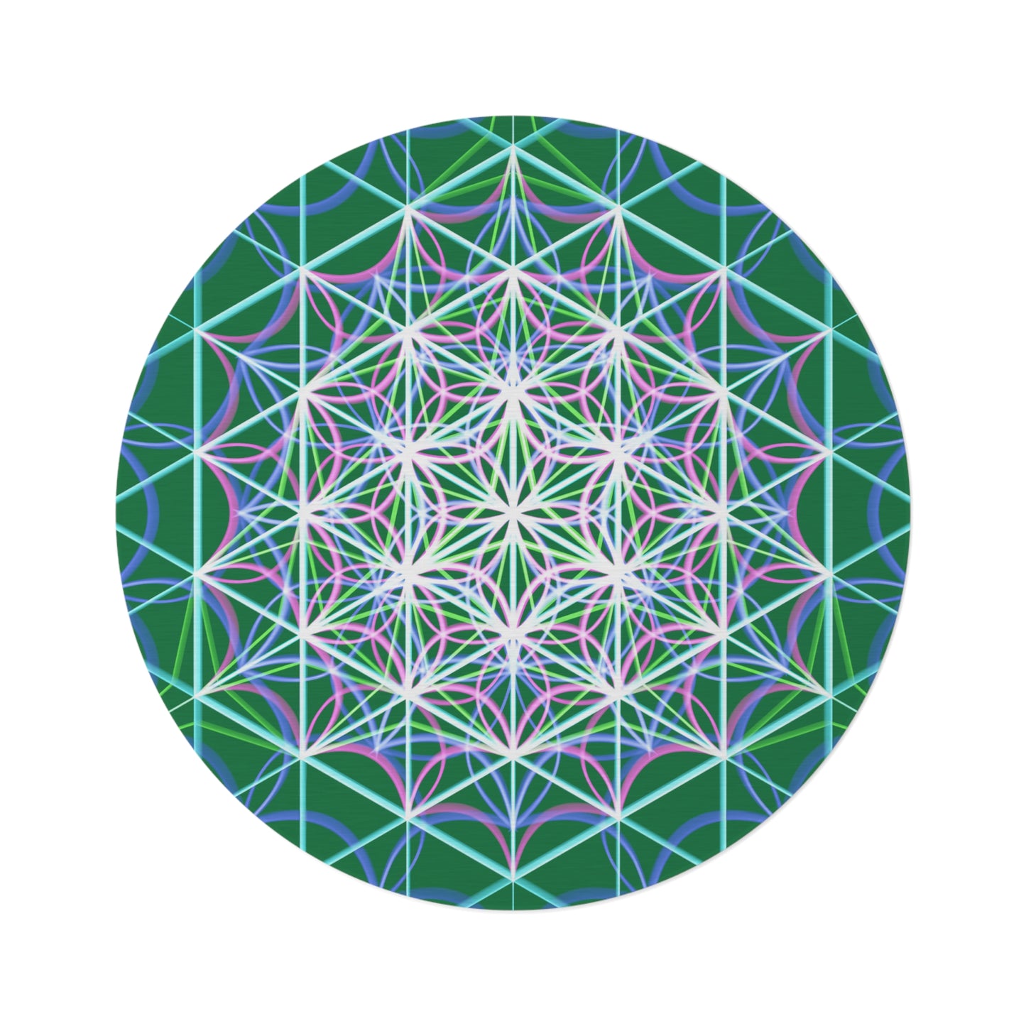 Round Rug - Life Seeds Green