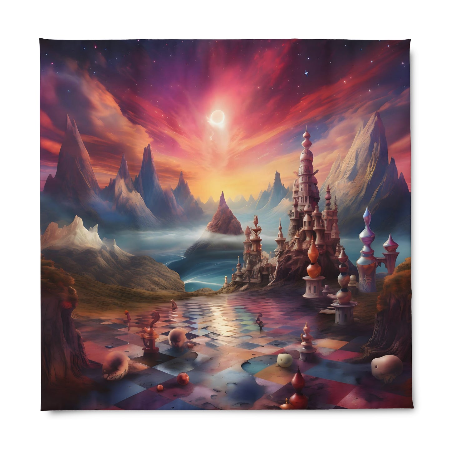 Duvet Cover - Sky Chess 2