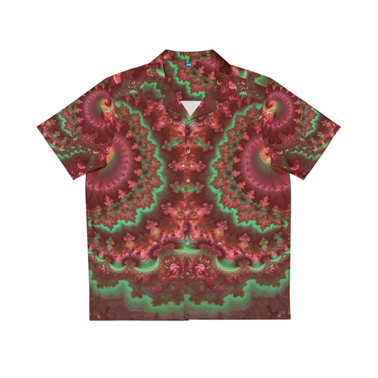 Men's Hawaiian Shirt (AOP) - Mandelbrot Fractal Pink