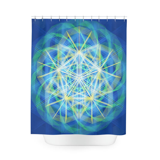 Polyester Shower Curtain - Tartan Wheel