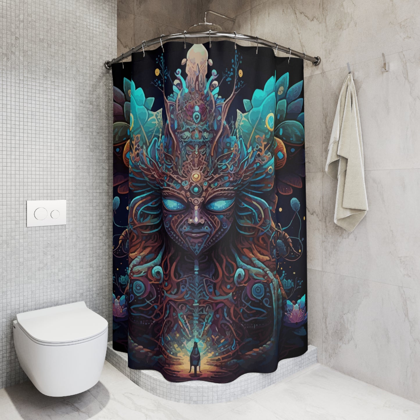 Polyester Shower Curtain - Psychedelic Fairy