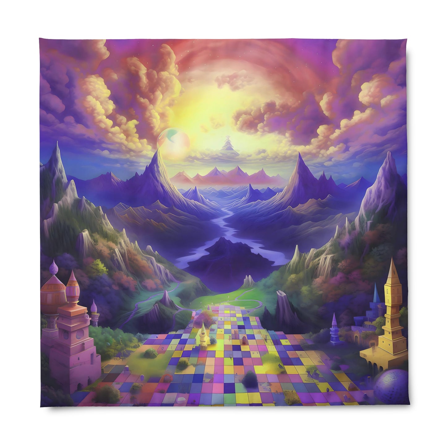 Duvet Cover - Sky Chess 4
