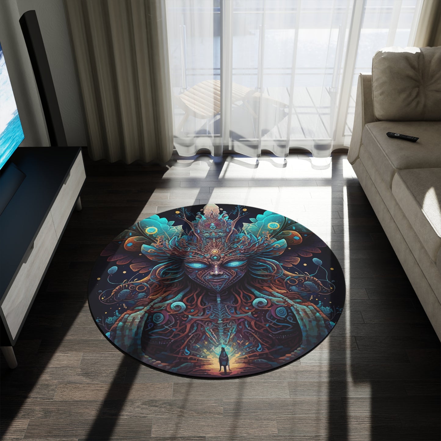 Round Rug - Psychedelic Fairy