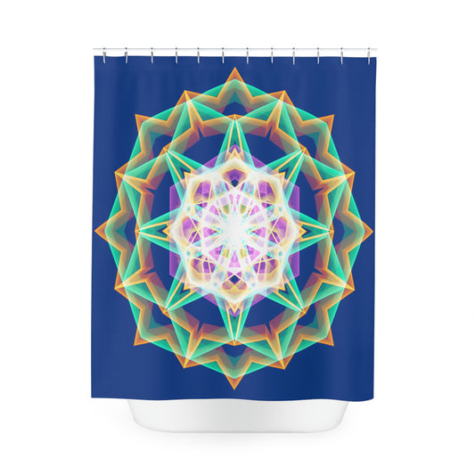 Polyester Shower Curtain - Mandala 1
