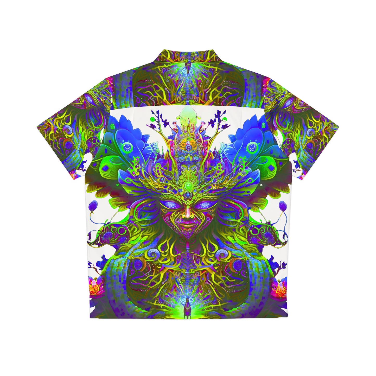 Men's Hawaiian Shirt (AOP) - Psychedelic Fairy Neon