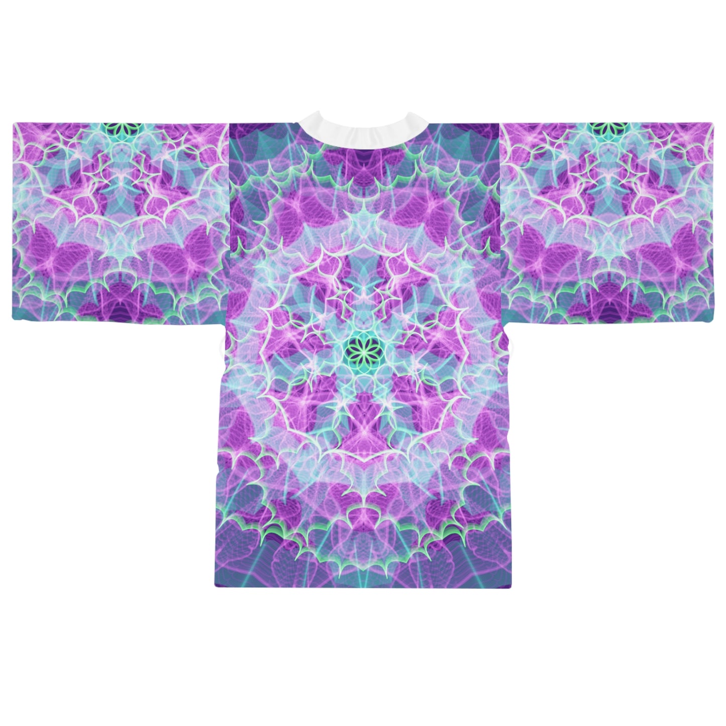 Long Sleeve Kimono Robe (AOP) - Alien Carnation