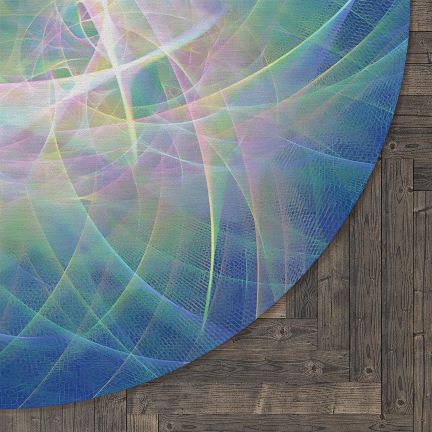 Round Rug - Blue Plasma
