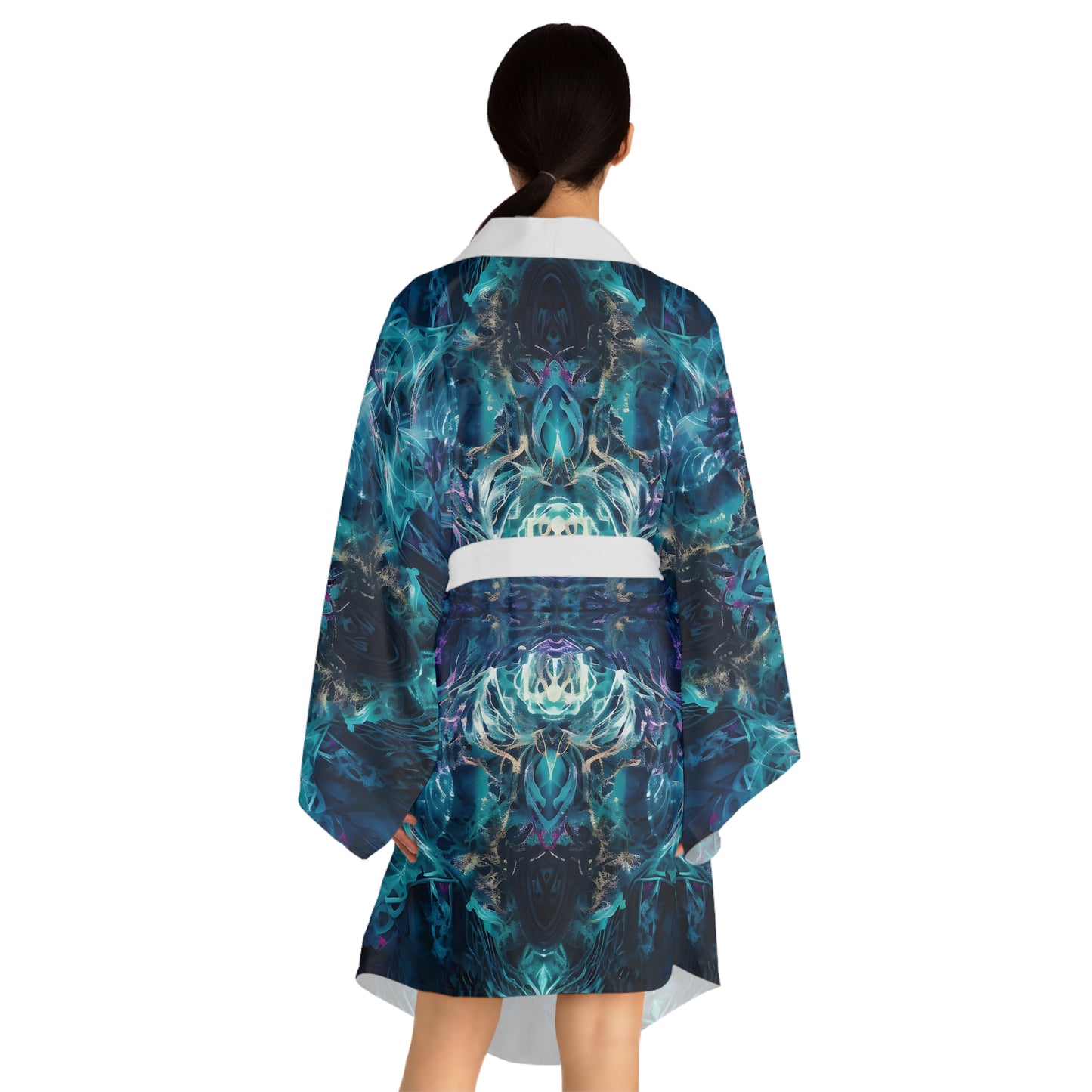 Long Sleeve Kimono Robe (AOP) - Mystical Reflections 4