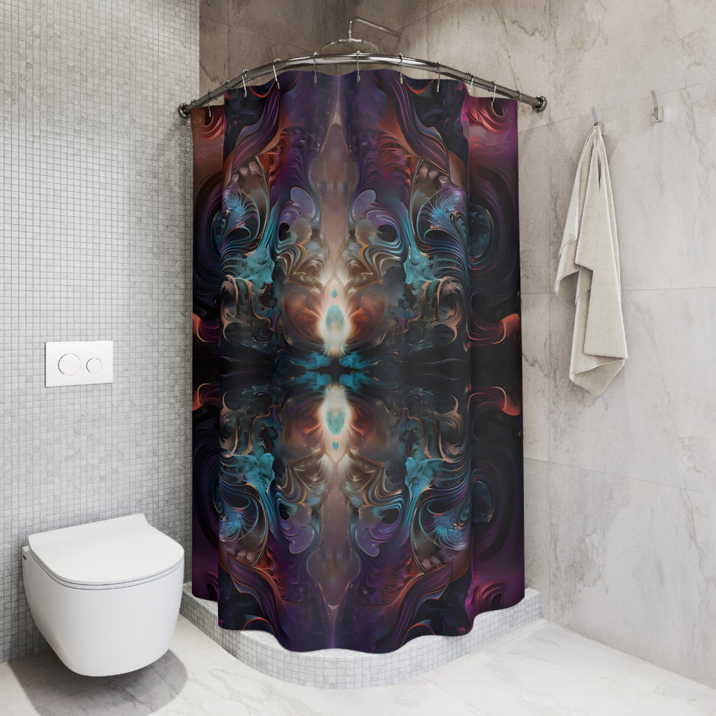 Polyester Shower Curtain - Mystical Reflections 1