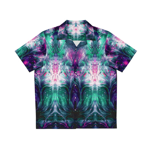 Men's Hawaiian Shirt (AOP) - Kaleidoscope Purple Green