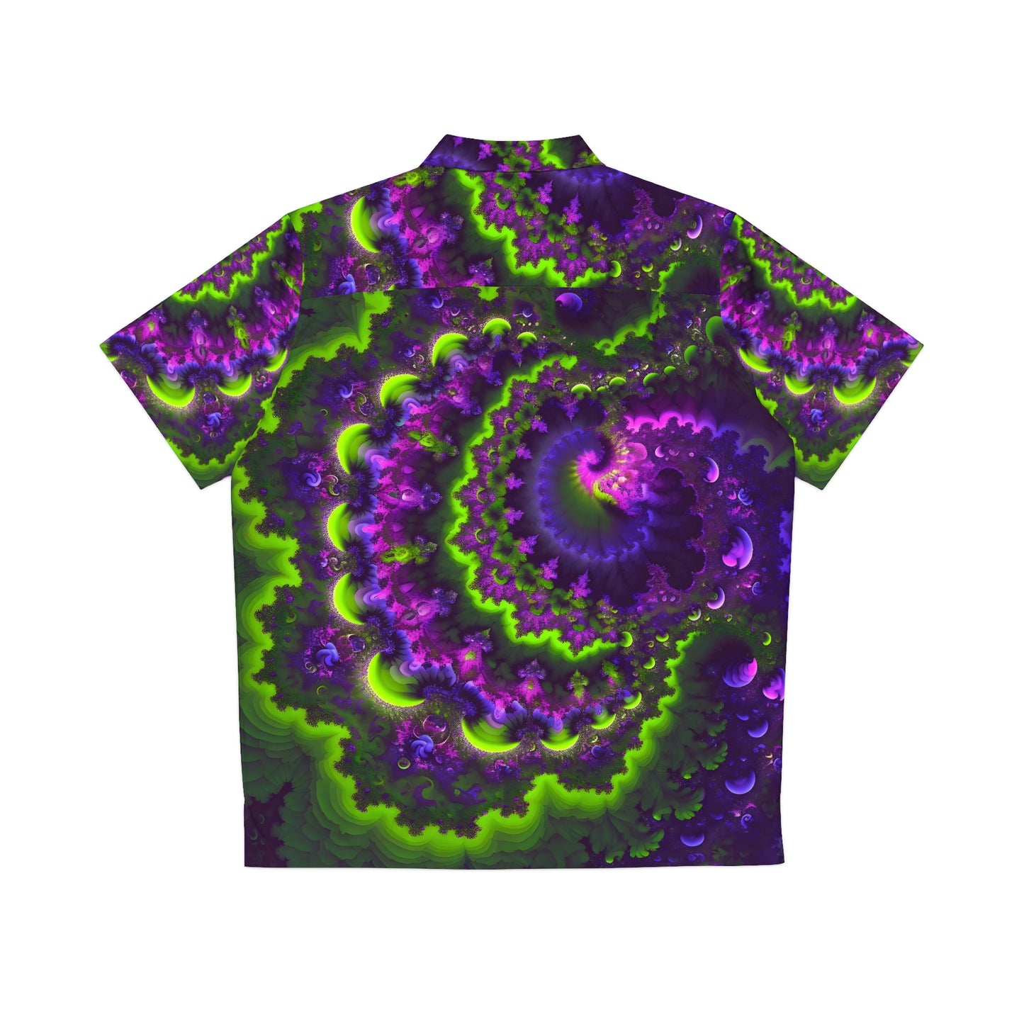 Men's Hawaiian Shirt (AOP) - Mandelbrot Fractal Purple