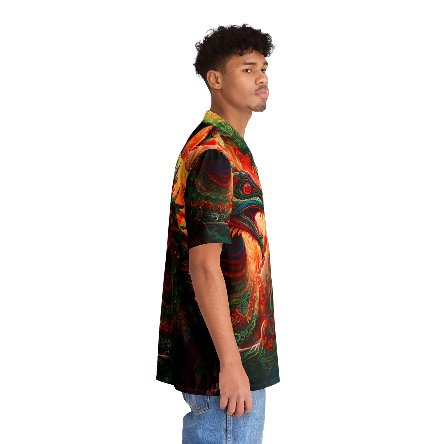 Men's Hawaiian Shirt (AOP) - Quetzalcoatl 2