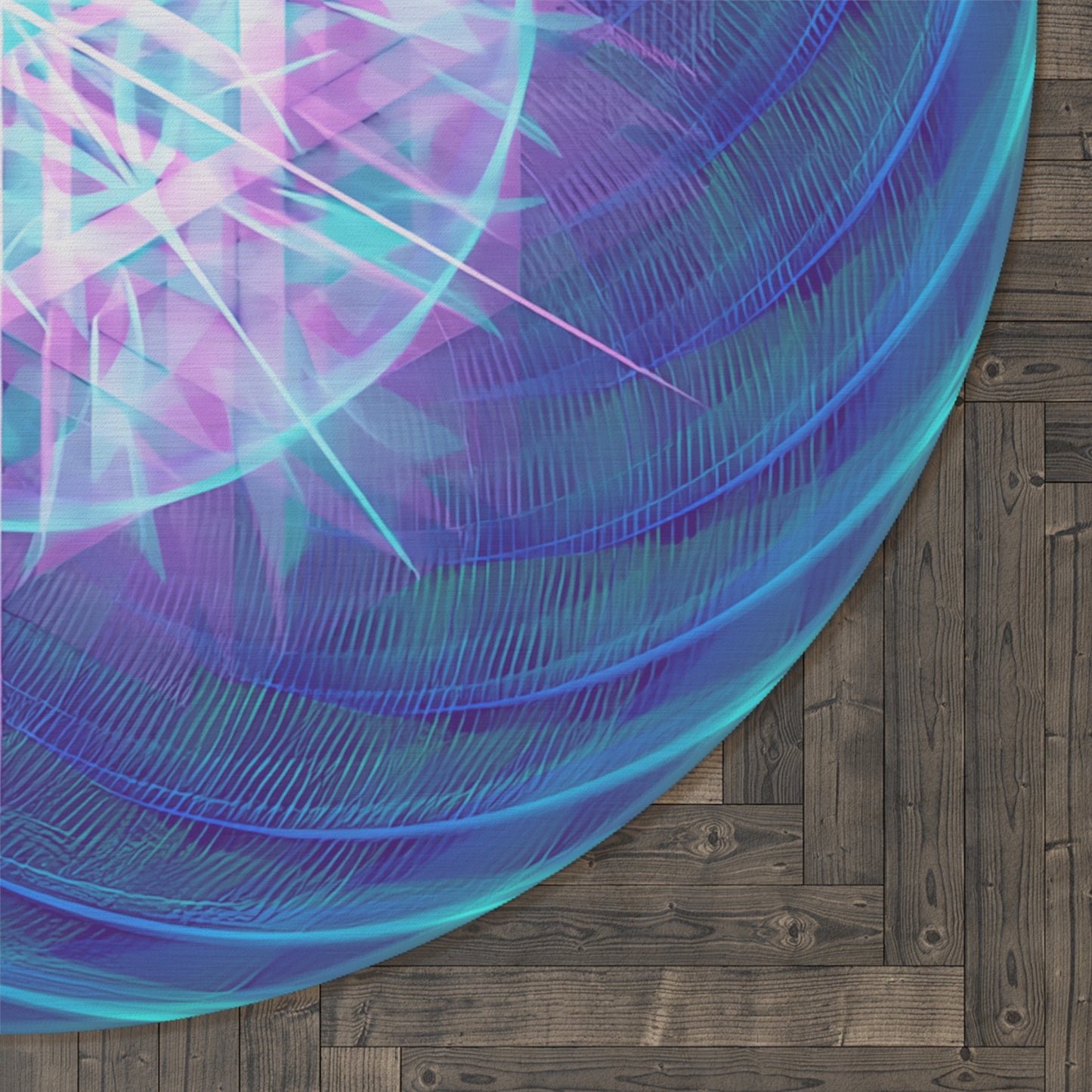 Round Rug - Blue Torus