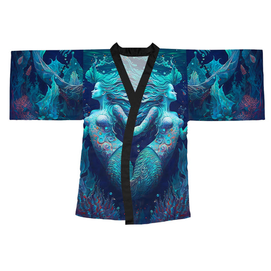 Long Sleeve Kimono Robe (AOP) - Mermaid 2