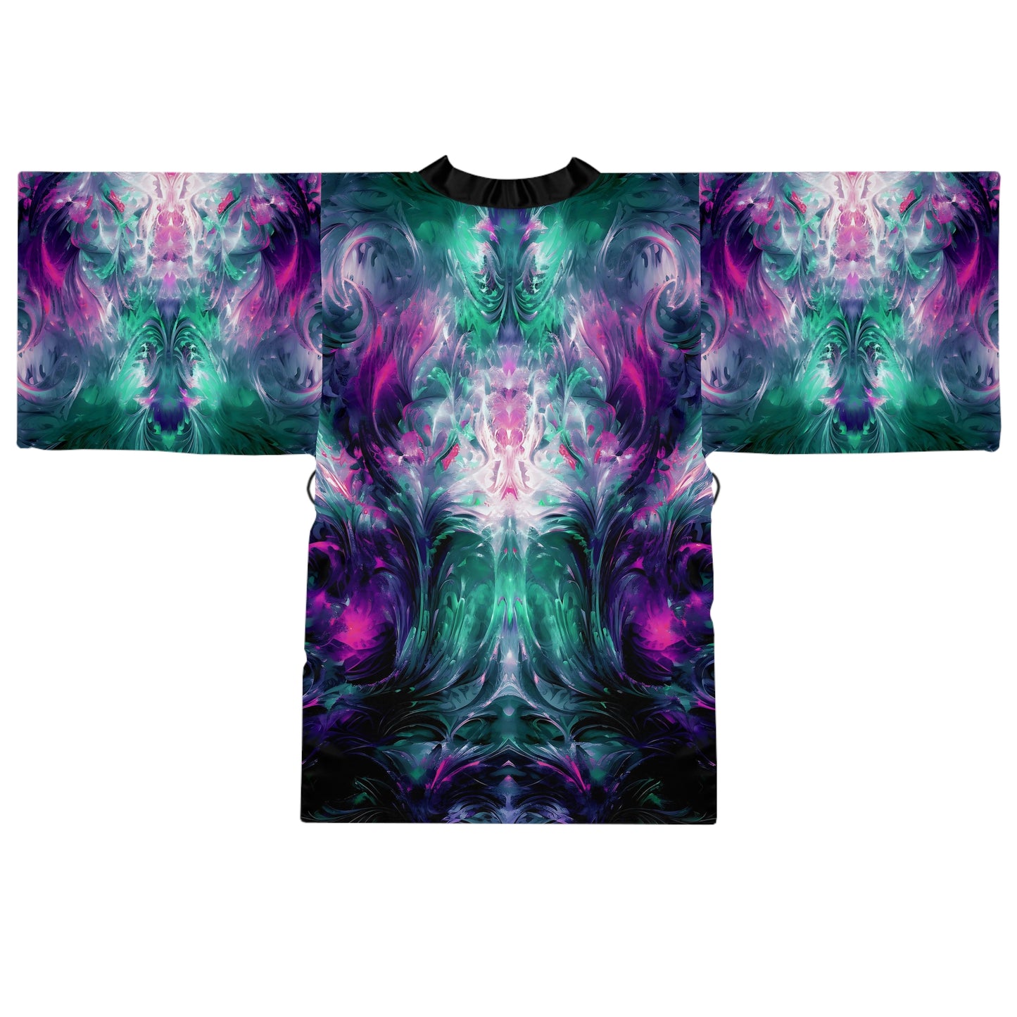 Long Sleeve Kimono Robe (AOP) - Kaleidoscope Realm 2