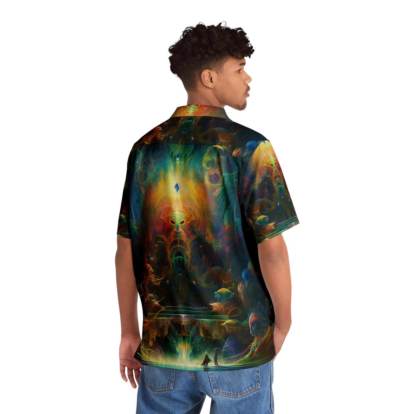 Men's Hawaiian Shirt (AOP) - Shaman Drum 1