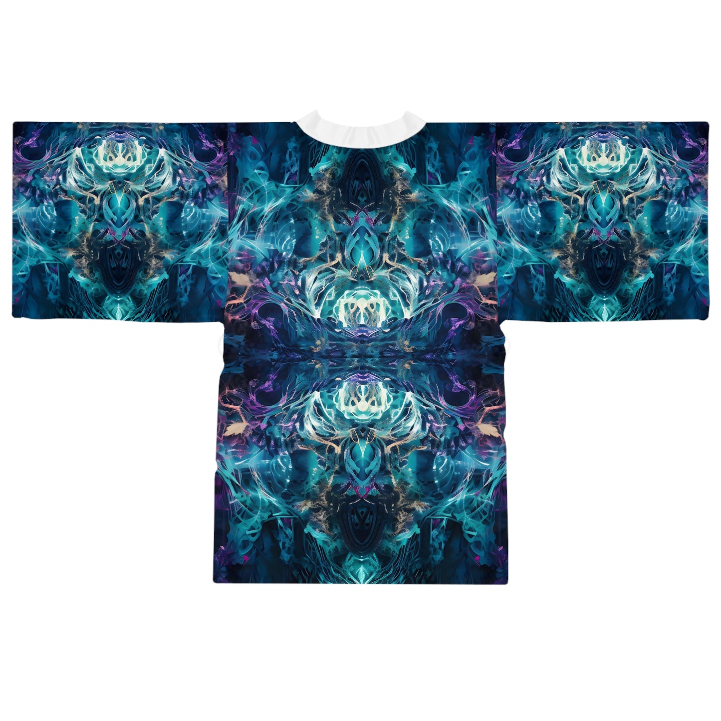 Long Sleeve Kimono Robe (AOP) - Mystical Reflections 4