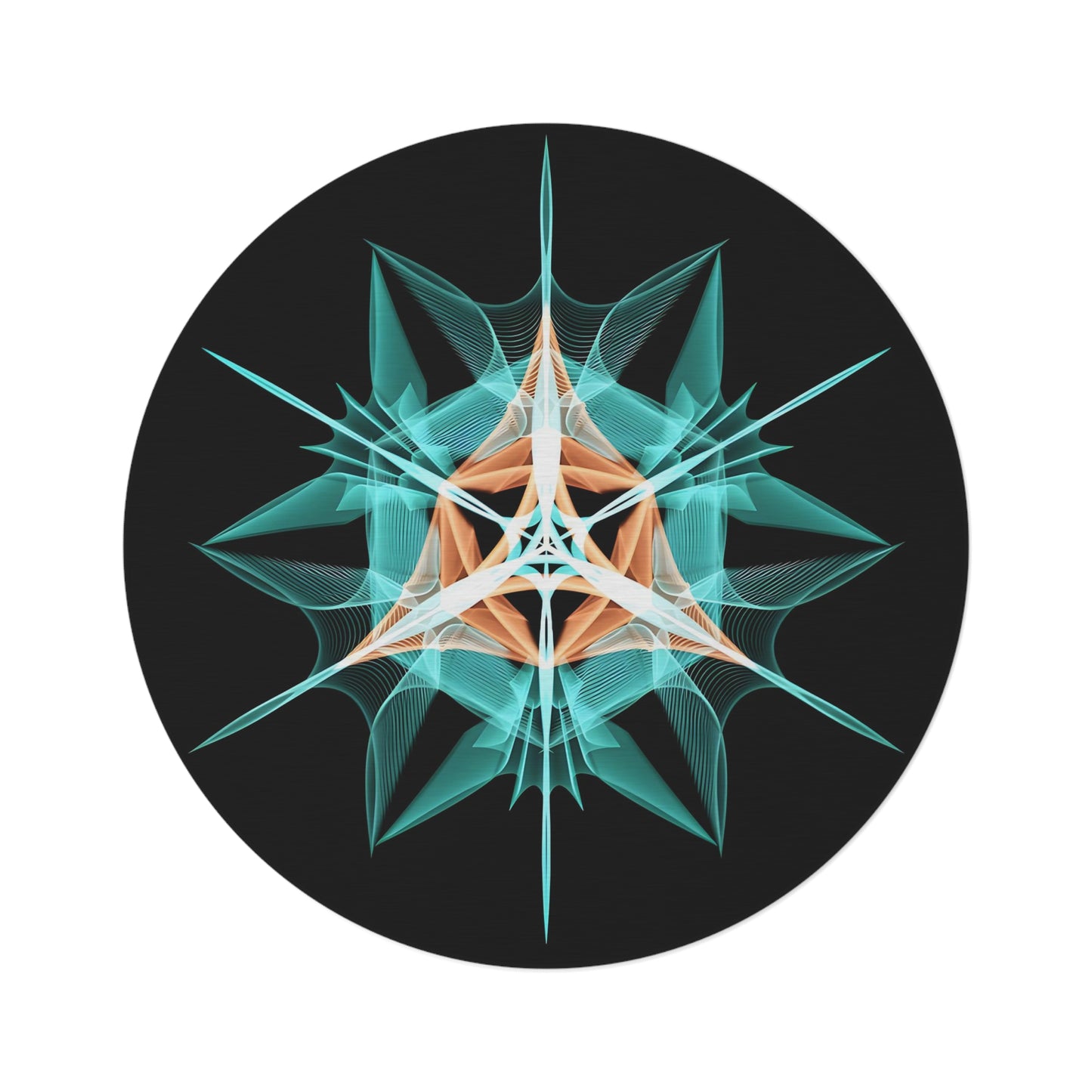 Round Rug - Starflower Green