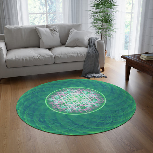 Round Rug - Green Torus
