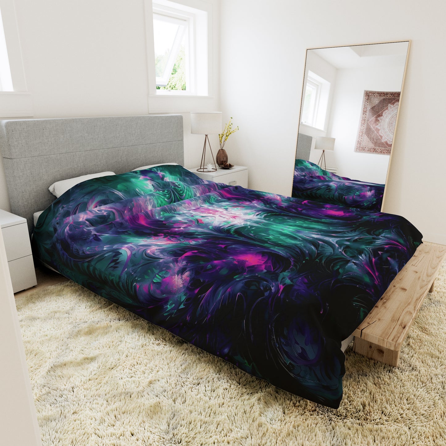 Copy of Duvet Cover - Mind Labyrinth Green