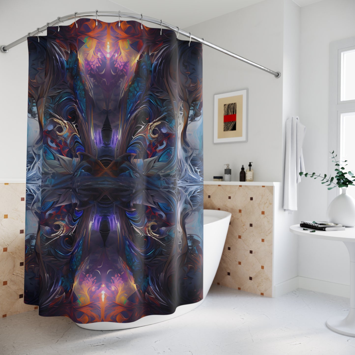 Polyester Shower Curtain - Mystical Reflections 2