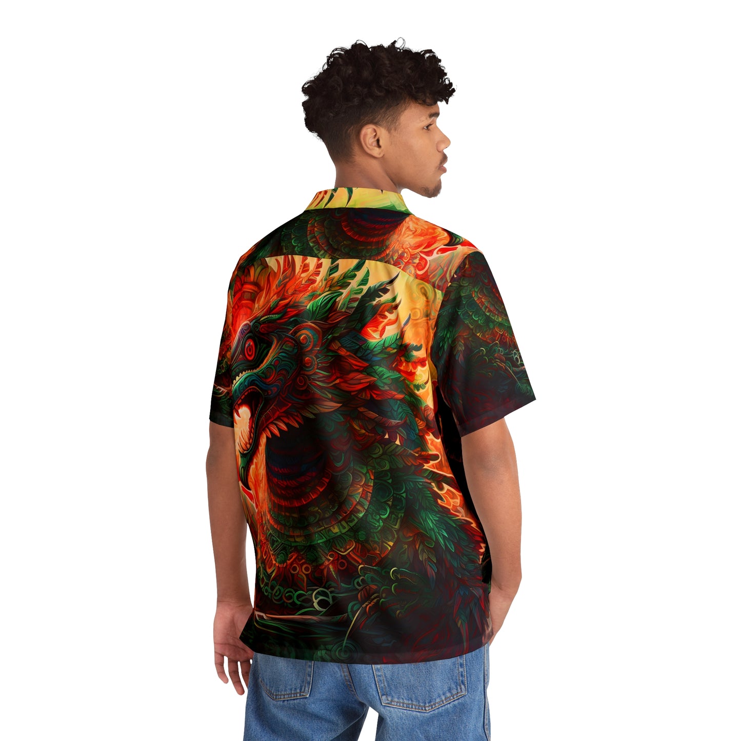 Men's Hawaiian Shirt (AOP) - Quetzalcoatl 2