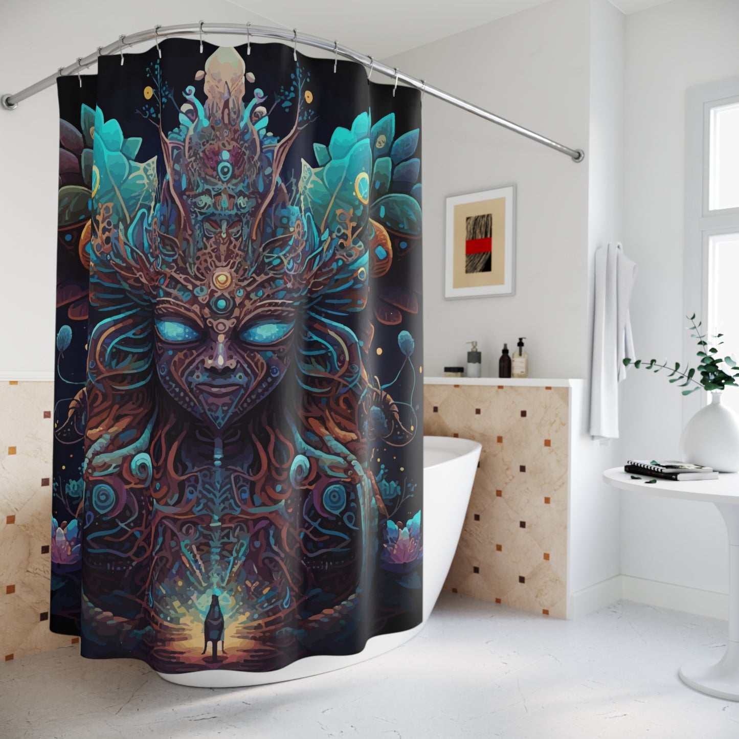 Polyester Shower Curtain - Psychedelic Fairy