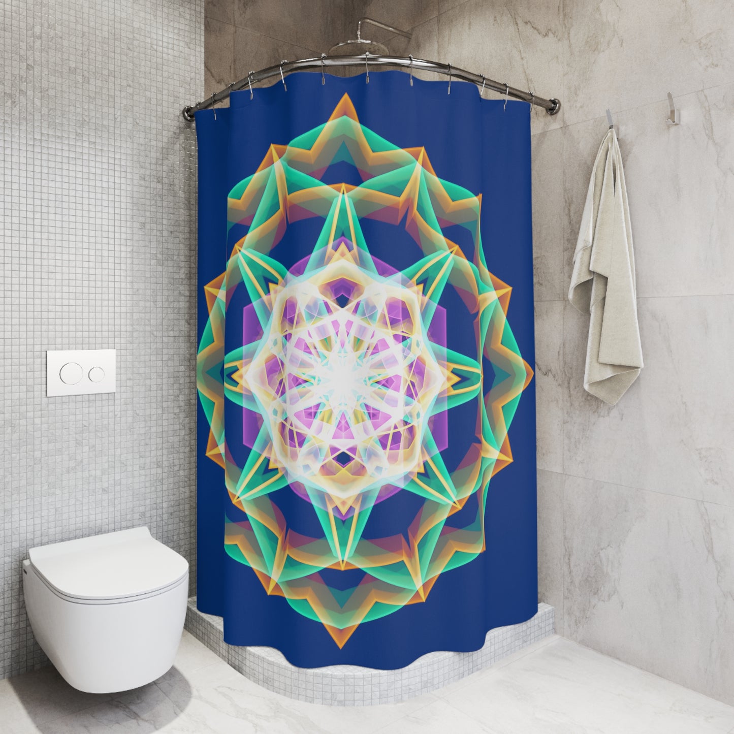 Polyester Shower Curtain - Mandala 1