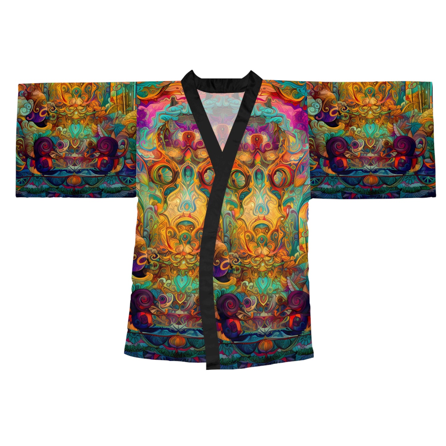 Long Sleeve Kimono Robe (AOP) - Dreamweavers Tapestry 2