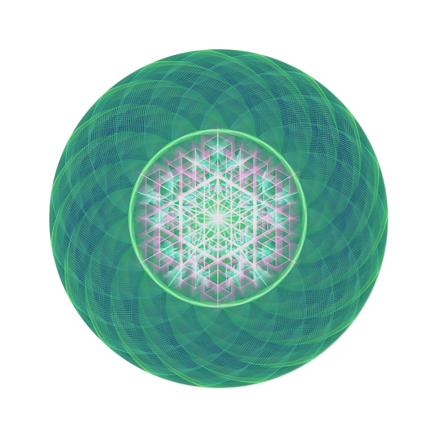 Round Rug - Green Torus