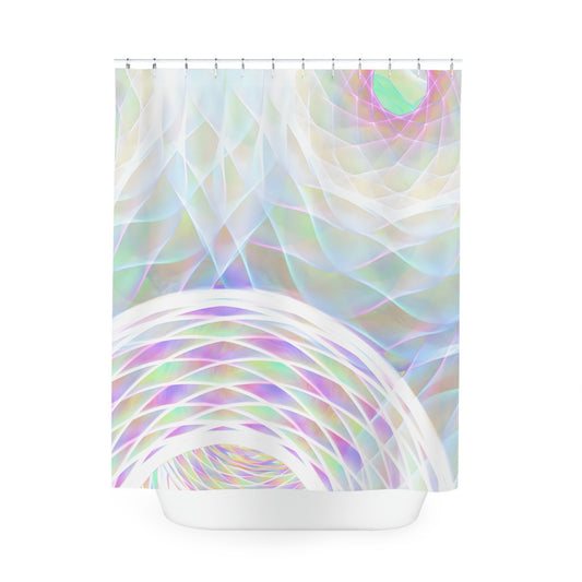 Polyester Shower Curtain - Harlequin Snow