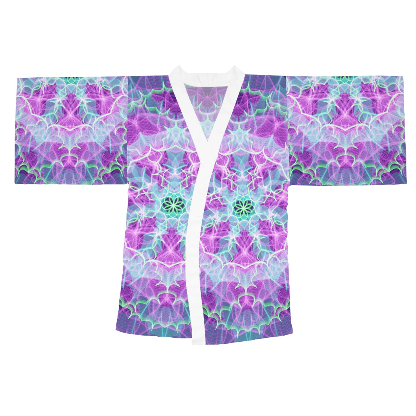 Long Sleeve Kimono Robe (AOP) - Alien Carnation
