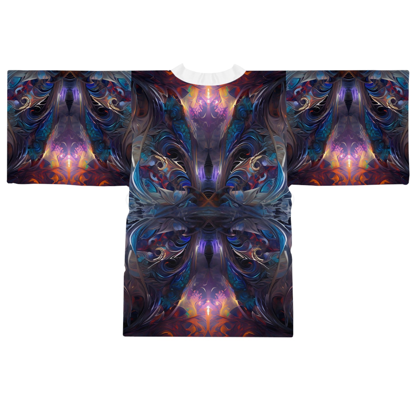 Long Sleeve Kimono Robe (AOP) - Mystical Reflections 2