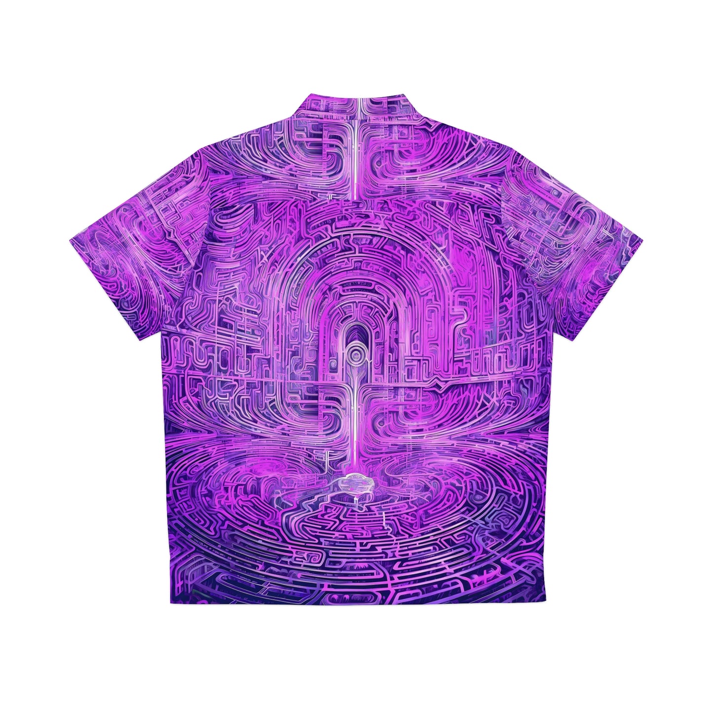 Men's Hawaiian Shirt (AOP) - Mind Labyrinth Purple