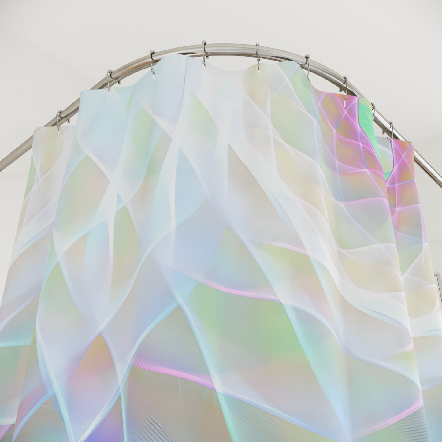 Polyester Shower Curtain - Harlequin Snow