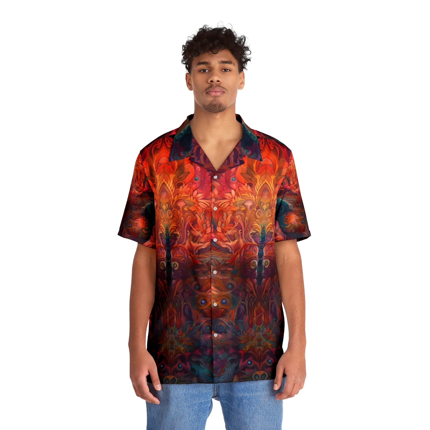 Men's Hawaiian Shirt (AOP) - Psychedelic Dreamtime 4