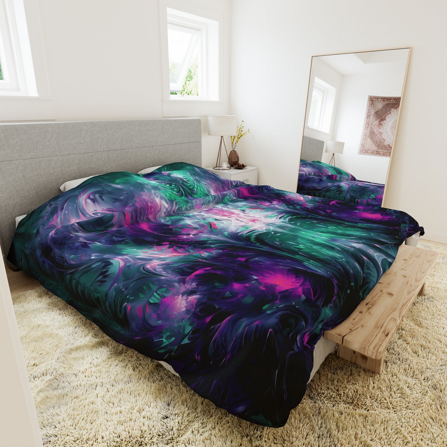 Copy of Duvet Cover - Mind Labyrinth Green