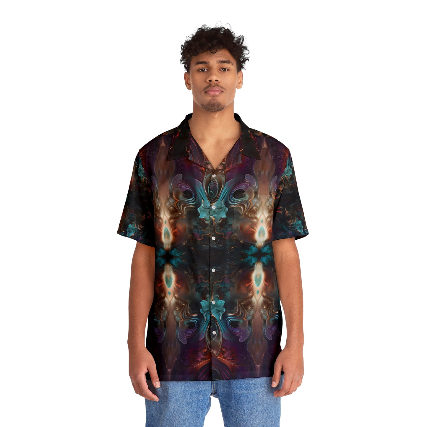 Men's Hawaiian Shirt (AOP) - Mystical Reflections 1