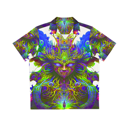 Men's Hawaiian Shirt (AOP) - Psychedelic Fairy Neon