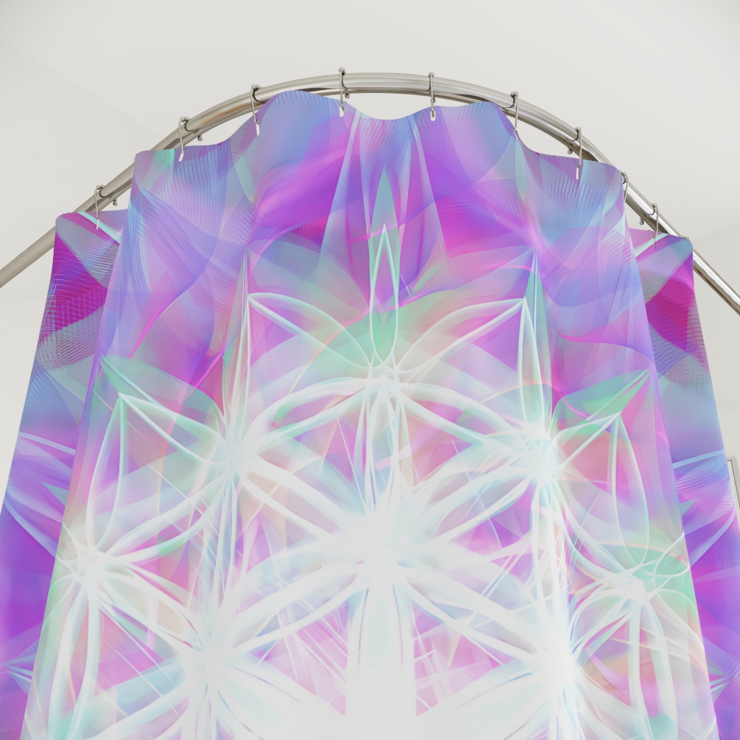Polyester Shower Curtain - Pink Seeds