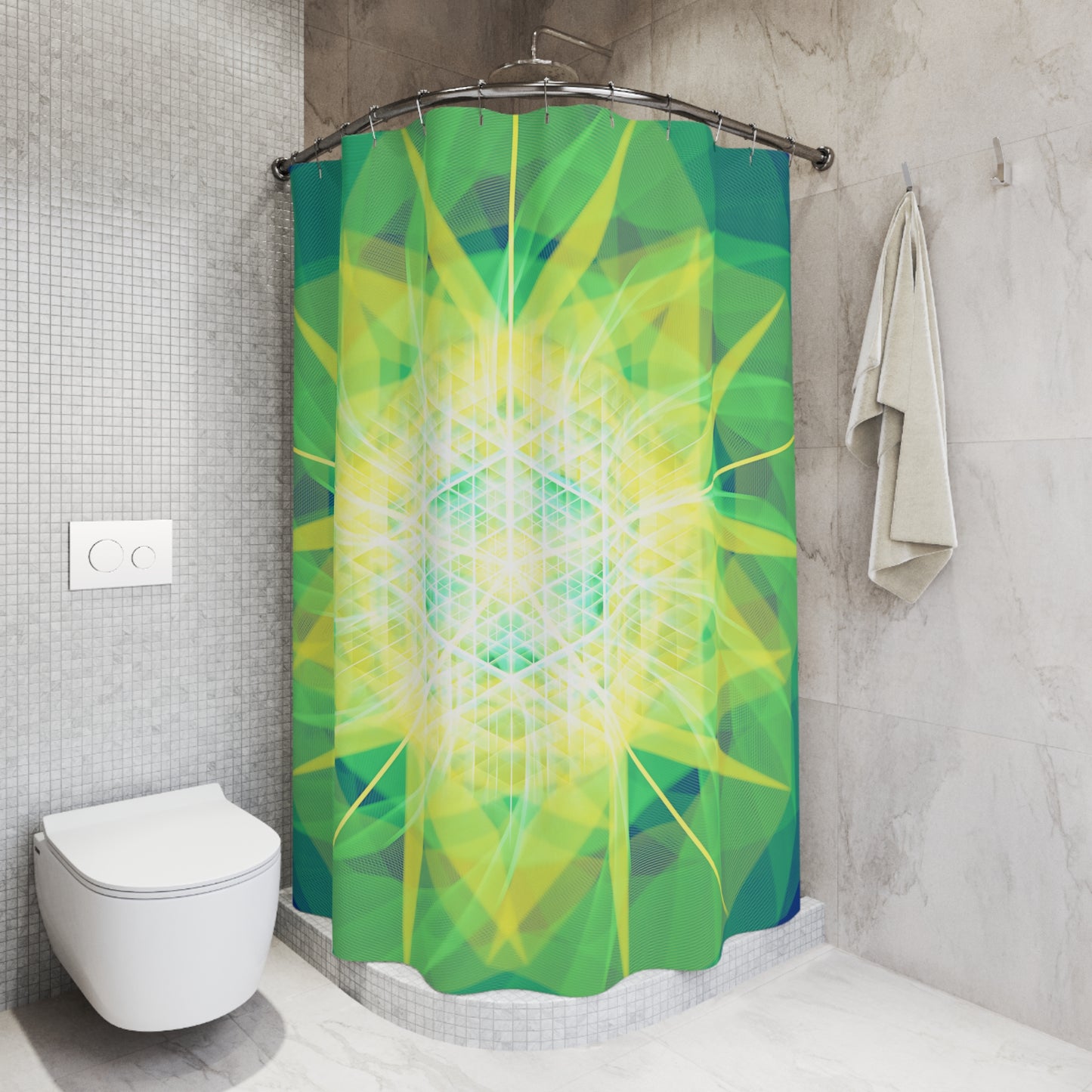 Polyester Shower Curtain - Sunflower