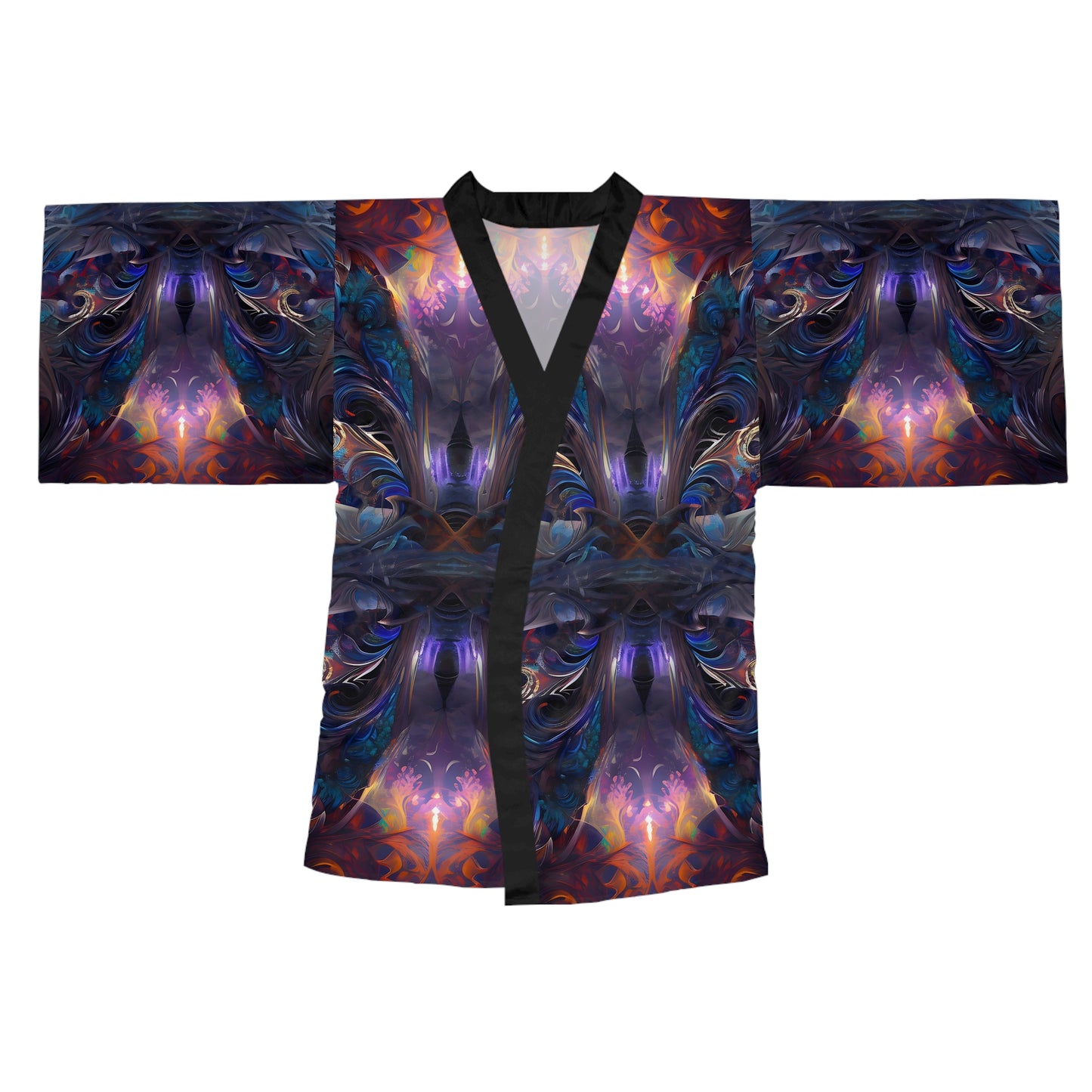 Long Sleeve Kimono Robe (AOP) - Mystical Reflections 2