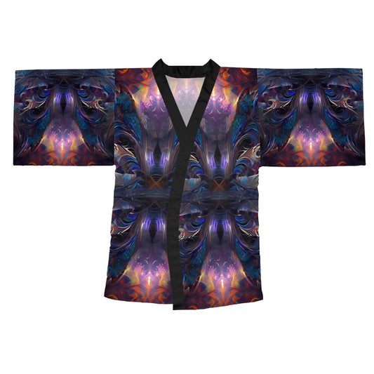 Long Sleeve Kimono Robe (AOP) - Mystical Reflections 2