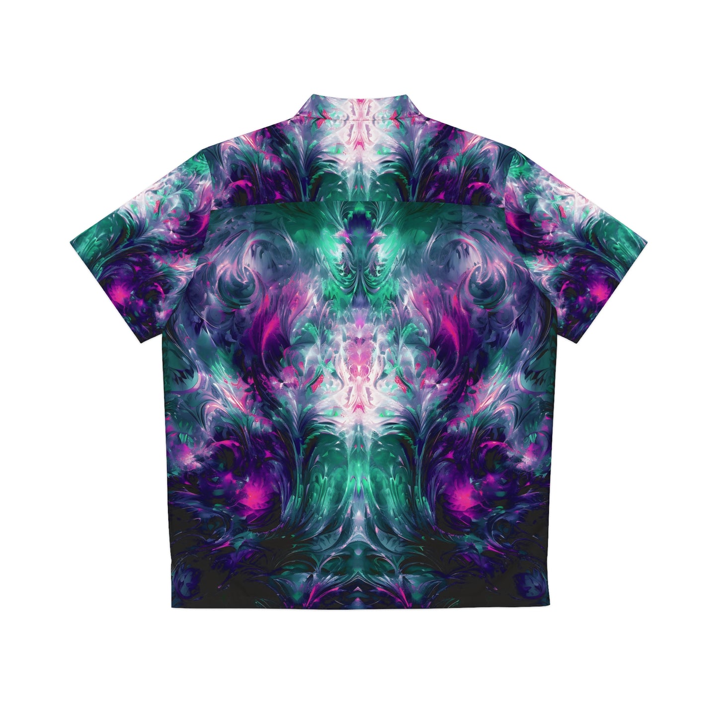 Men's Hawaiian Shirt (AOP) - Kaleidoscope Purple Green