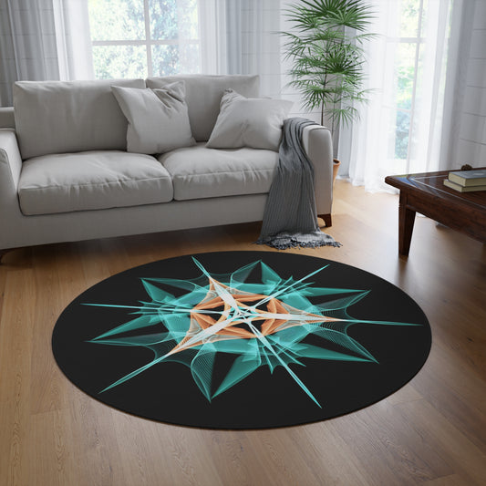 Round Rug - Starflower Green