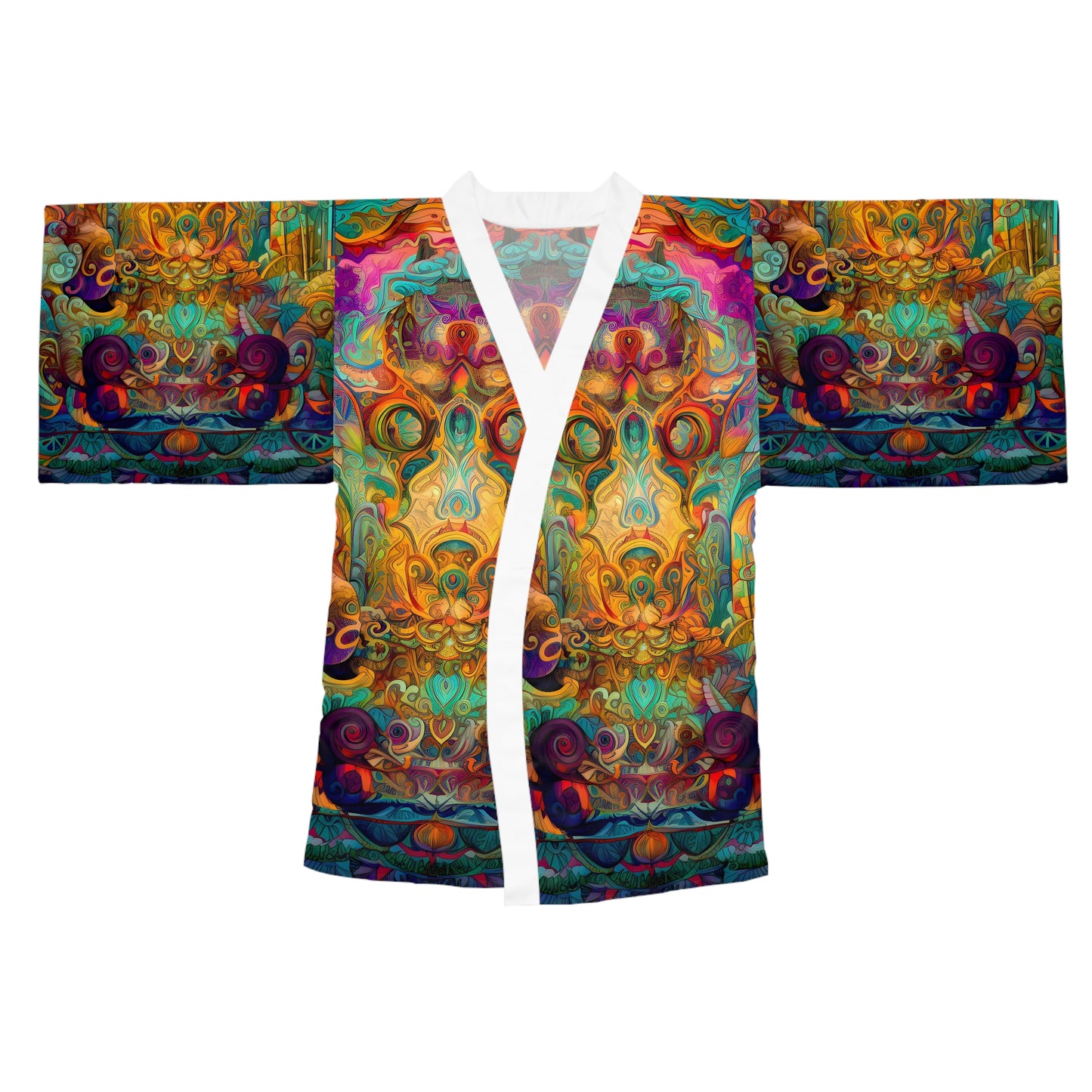 Long Sleeve Kimono Robe (AOP) - Dreamweavers Tapestry 2